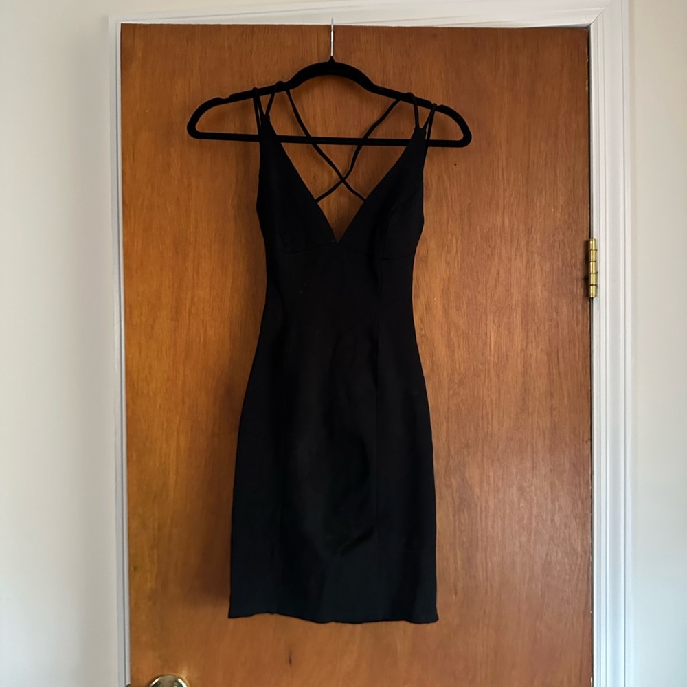 Lulus Black Strappy Bodycon